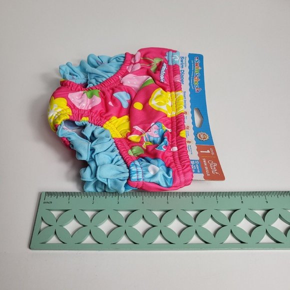 Swimschool Reusable Swim Diaper UPF 50 Level 1 18-22 lbs 12M Swim Mermaid Pink - Picture 8 of 16